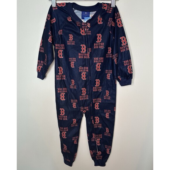 Boston Red Sox MLB Pajamas 4T One Piece Zip Unisex NWT ($20) #1190 - Picture 1 of 7
